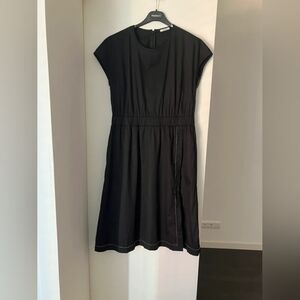 Theory Elegant Black Midi Dress